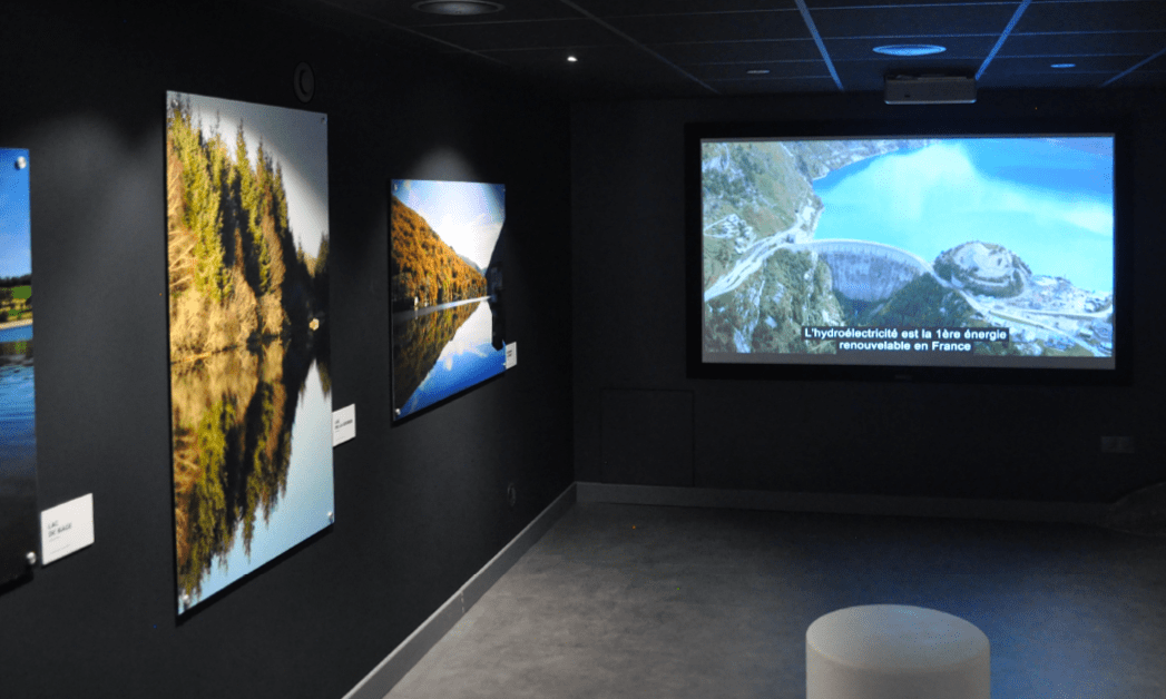 EDF Le Truel salle de projection de film sur l'hydro-électricité dans les raspes du Tarn